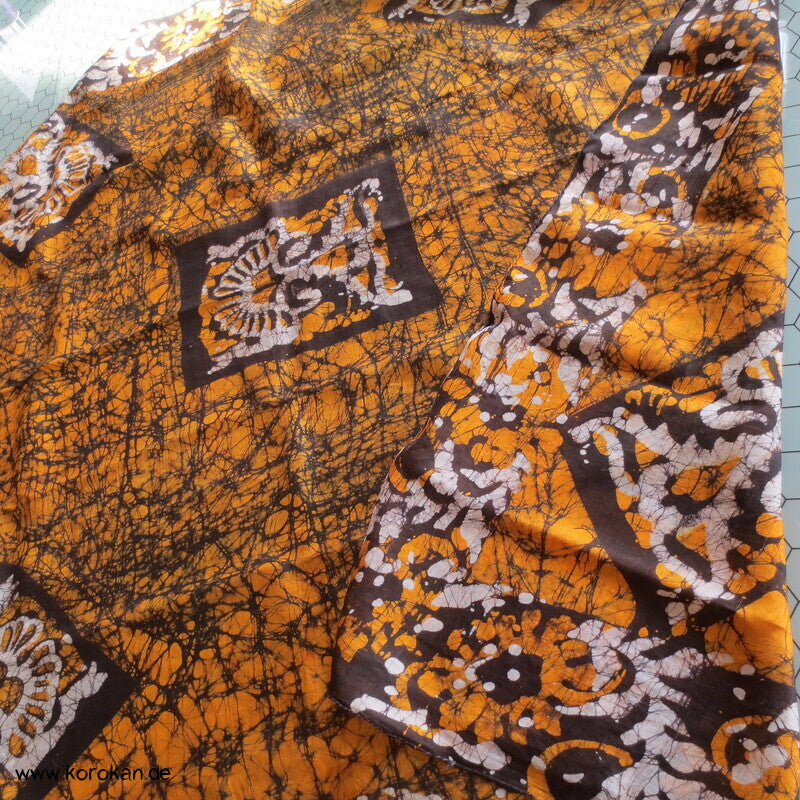 Vintage indische Seidenkarrees, Batik, Pongé