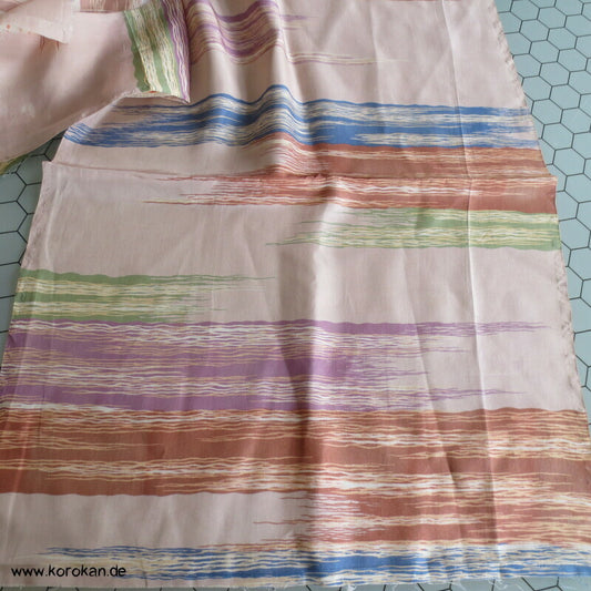 Araihari Haori Kimono Honan Seidenfutterreste, fein gestreift
