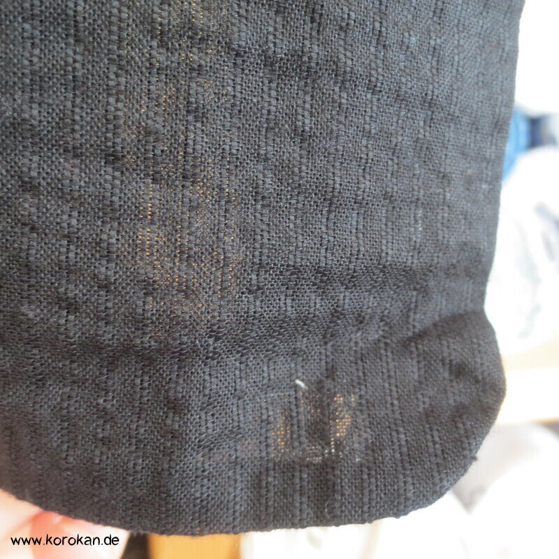 Yukata Kimono, reine Baumwolle, schwarzes Awa Shijira, wie neu