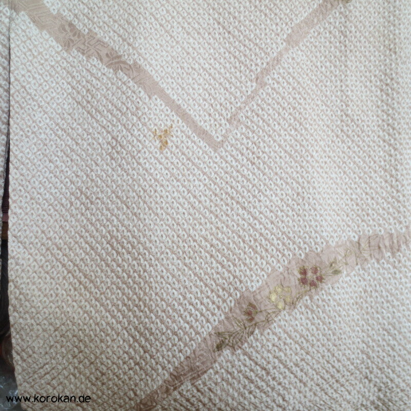 Full Shibori zarte Blütenbänder Homongi Seiden Kimono