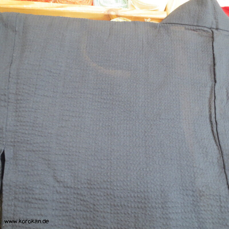 Yukata Kimono, reine Baumwolle, schwarzes Awa Shijira, wie neu