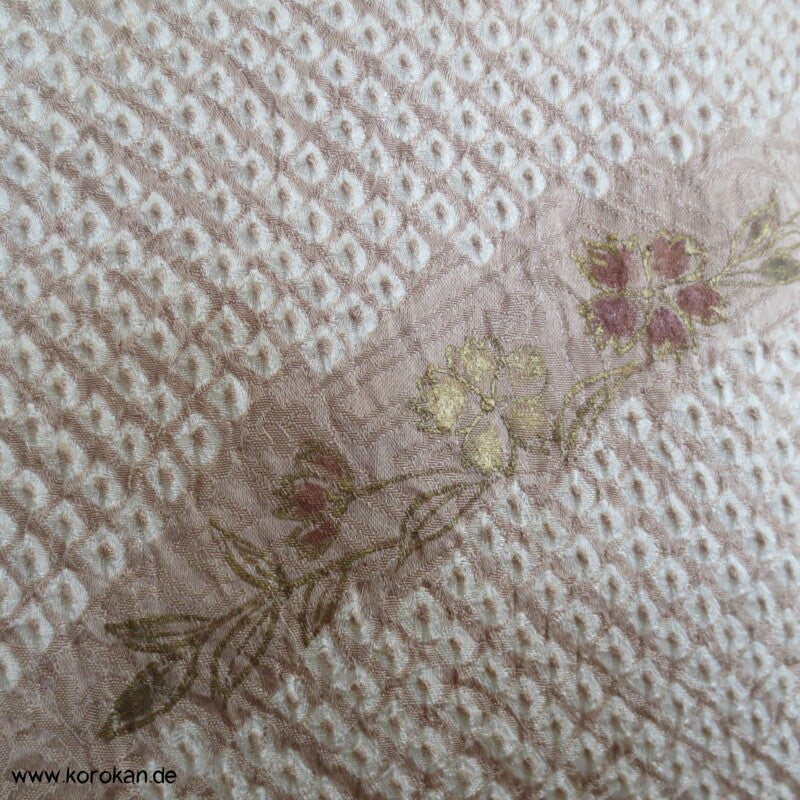 Full Shibori zarte Blütenbänder Homongi Seiden Kimono