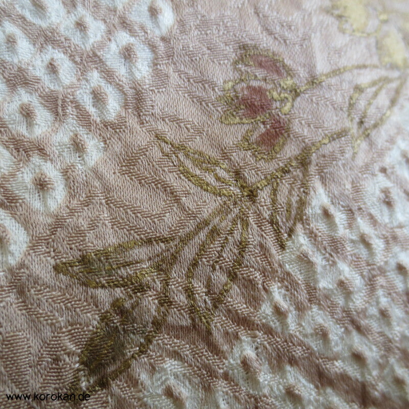 Full Shibori zarte Blütenbänder Homongi Seiden Kimono