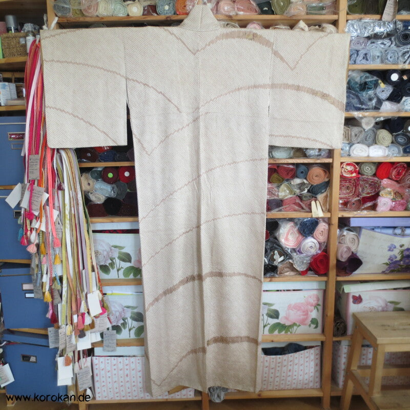 Full Shibori zarte Blütenbänder Homongi Seiden Kimono