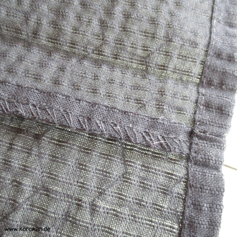 Yukata Kimono, reine Baumwolle, schwarzes Awa Shijira, wie neu