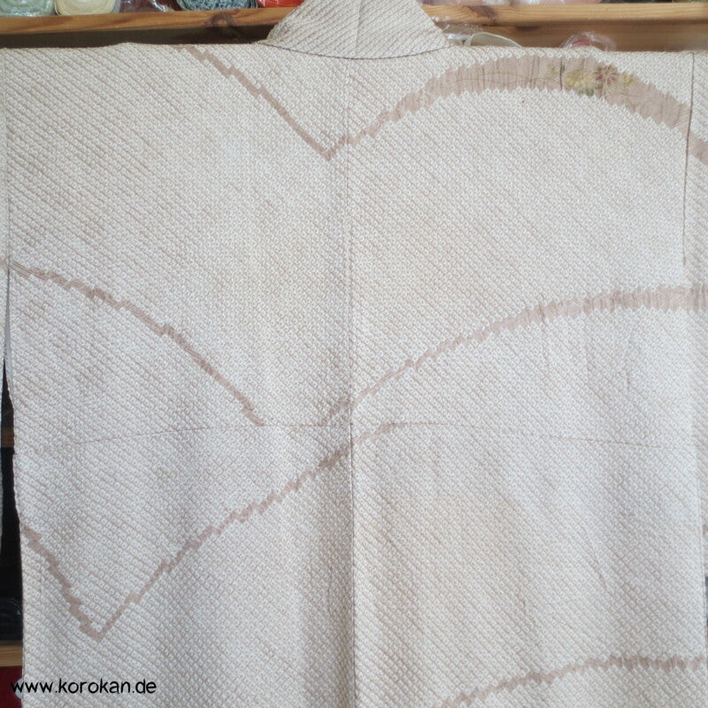 Full Shibori zarte Blütenbänder Homongi Seiden Kimono