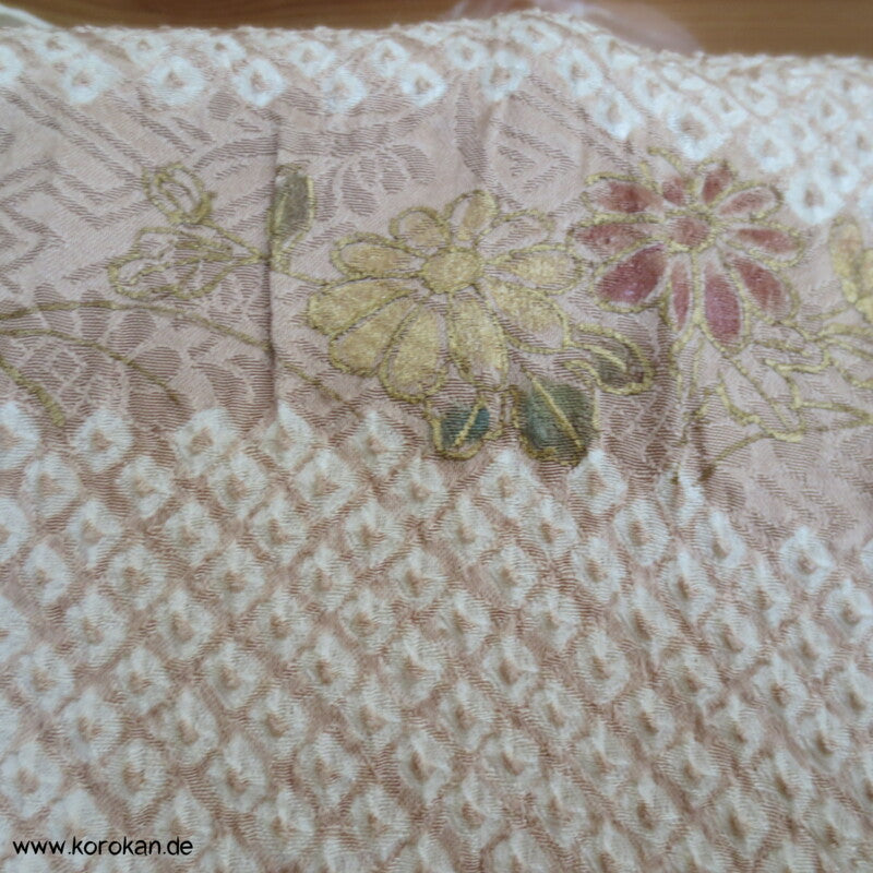 Full Shibori zarte Blütenbänder Homongi Seiden Kimono
