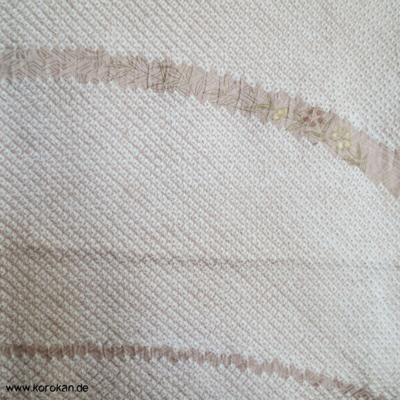 Full Shibori zarte Blütenbänder Homongi Seiden Kimono
