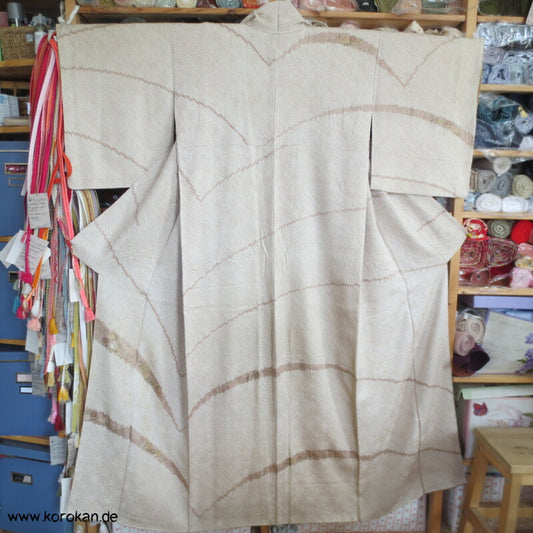 Full Shibori zarte Blütenbänder Homongi Seiden Kimono