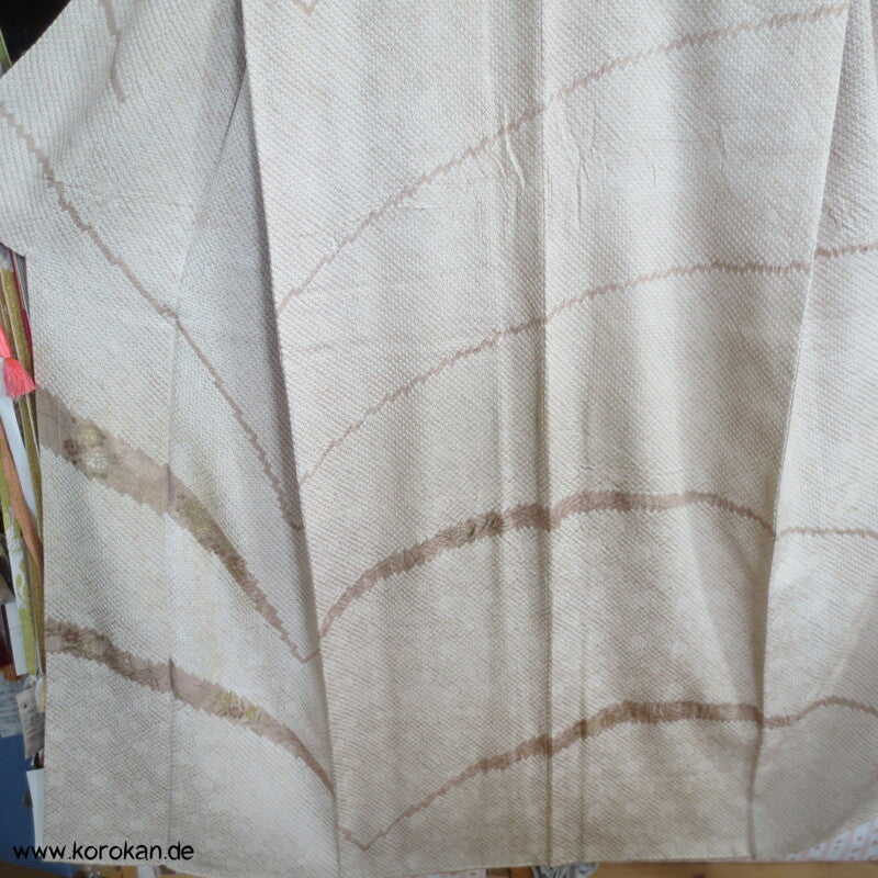 Full Shibori zarte Blütenbänder Homongi Seiden Kimono