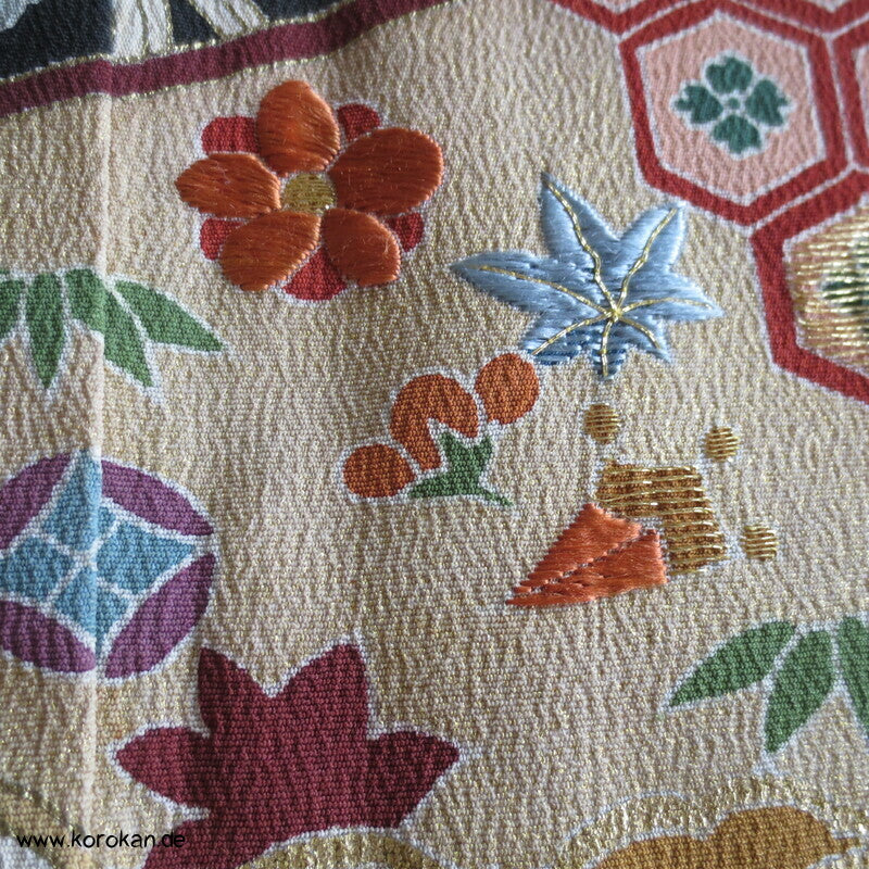 japanische Kicho Vorhänge Tomesode Seidencrepe Kimono