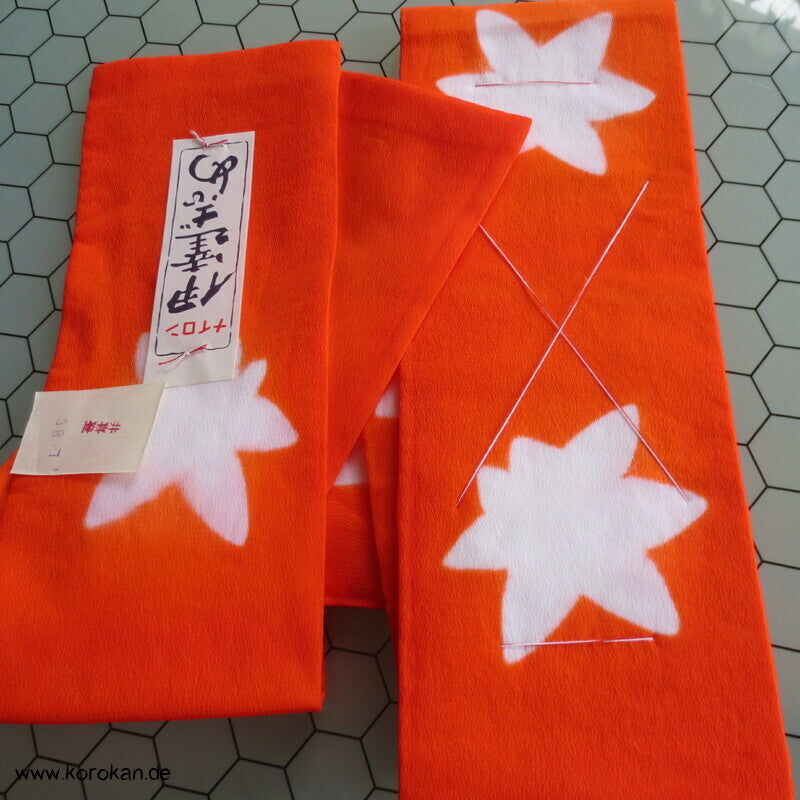 Datejime Kimono Bindeband - orange weiß