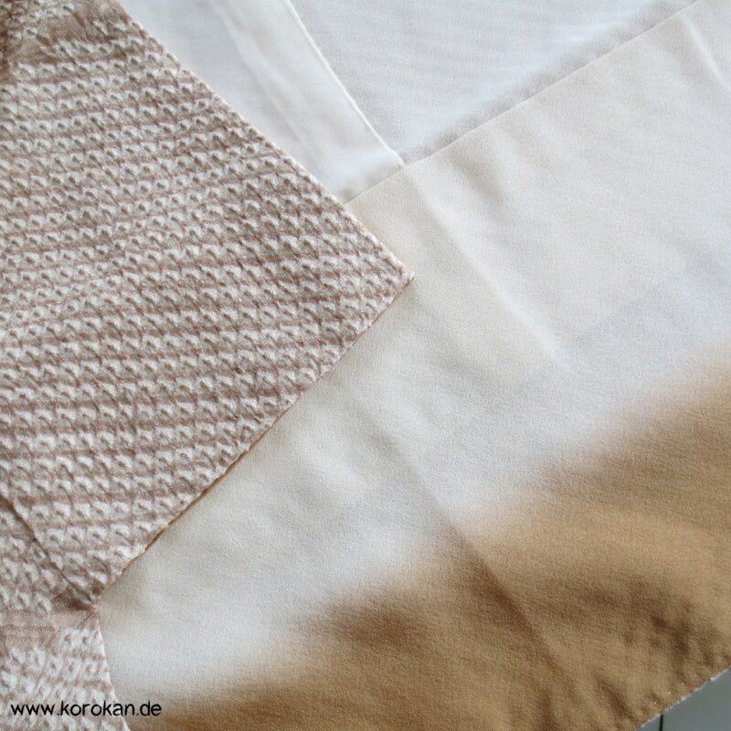 Full Shibori zarte Blütenbänder Homongi Seiden Kimono