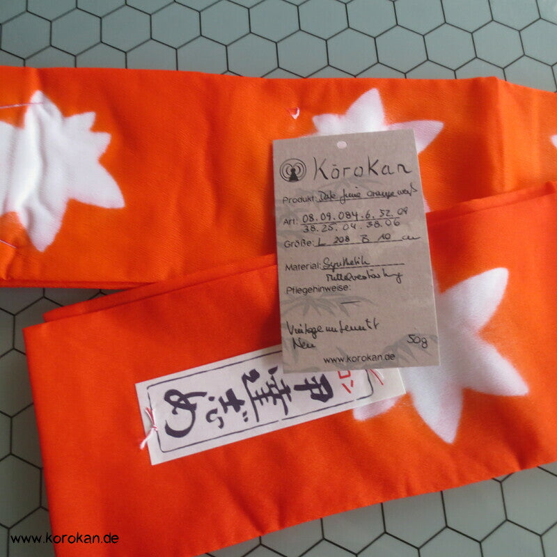 Datejime Kimono Bindeband - orange weiß