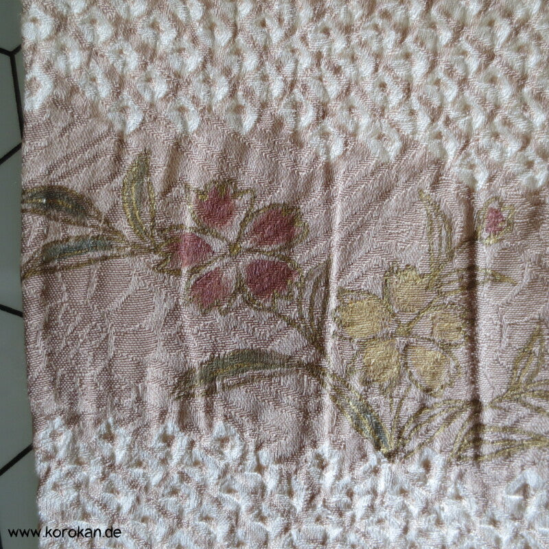 Full Shibori zarte Blütenbänder Homongi Seiden Kimono