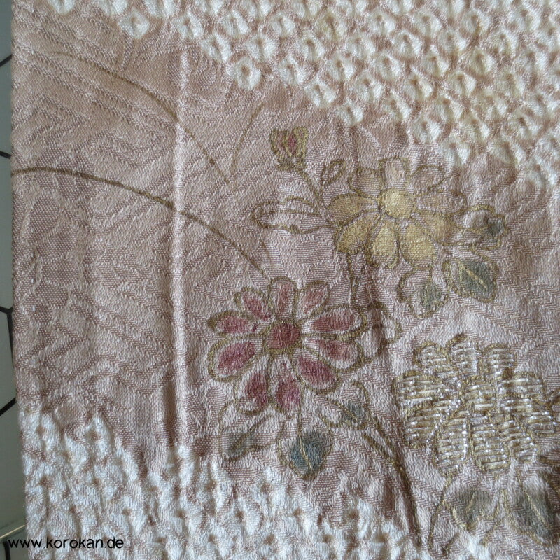 Full Shibori zarte Blütenbänder Homongi Seiden Kimono