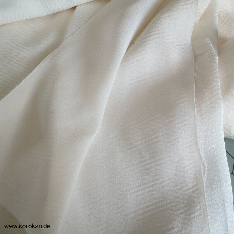 natur Sayagata Rinzu Damast Kimono Seiden Futter Stoffreste