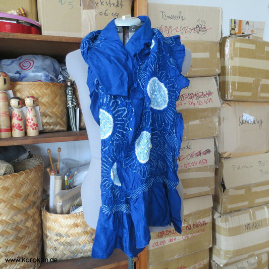 Full Shibori Seiden Kimono Schal, Kinder Sanyaku Obi