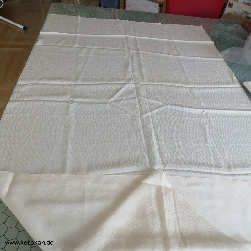 natur Sayagata Rinzu Damast Kimono Seiden Futter Stoffreste