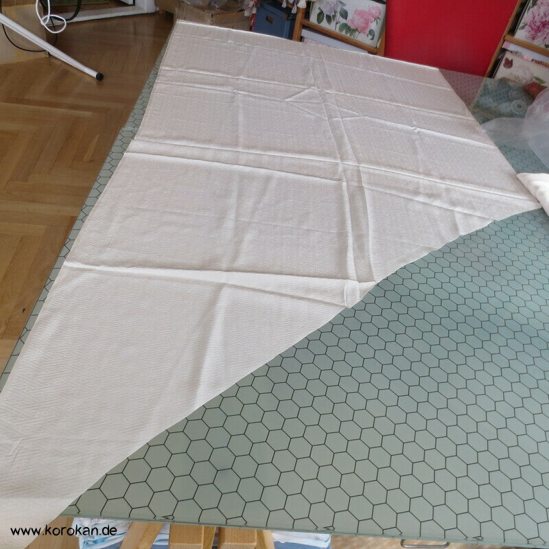 natur Sayagata Rinzu Damast Kimono Seiden Futter Stoffreste