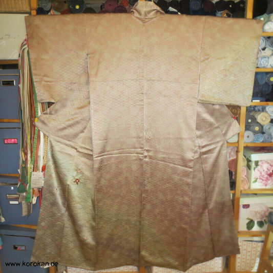 gewebtes Shippo Homongi Kimono, Bokashi Farbverlauf, Stickerei