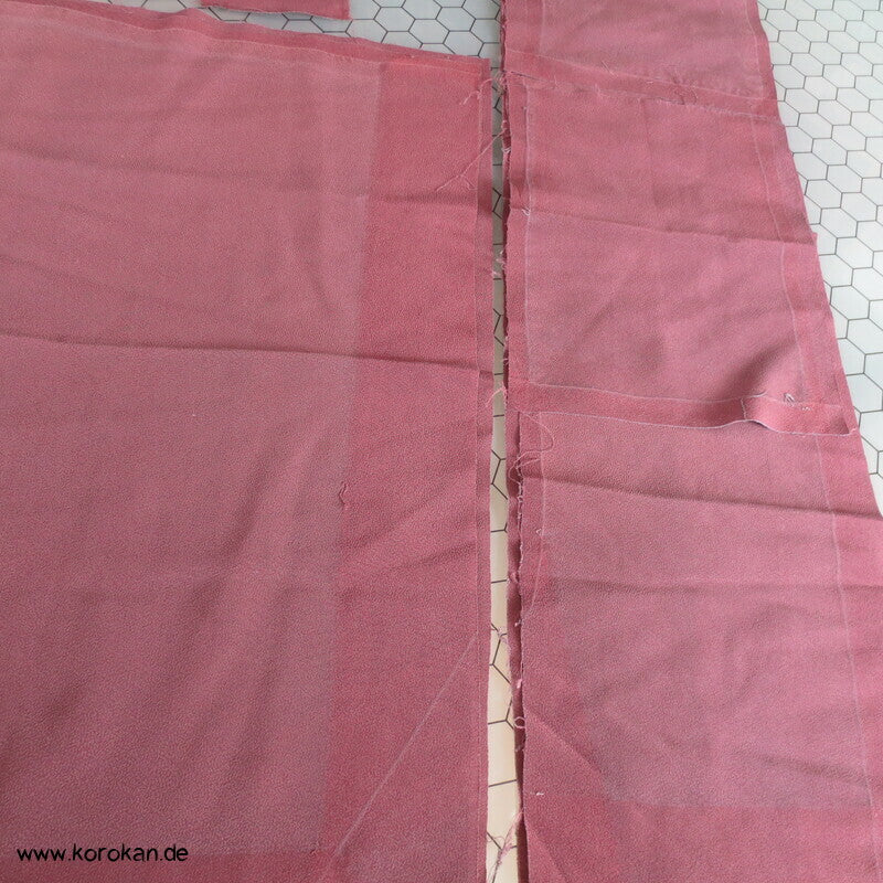 blass aubergine Hakkake Crepe de Chine Seide, Araihari