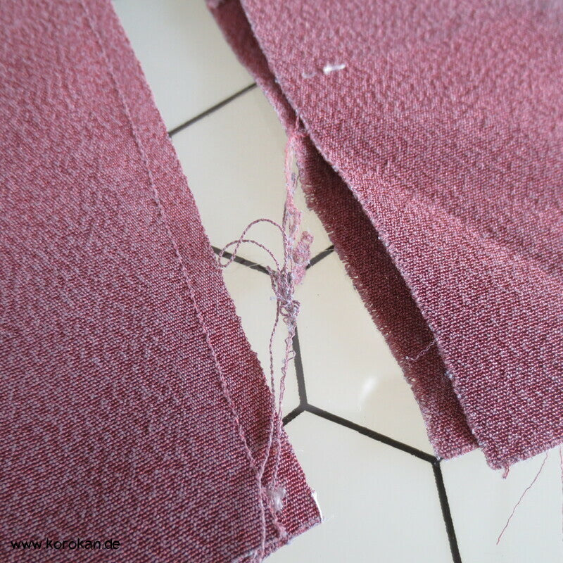 blass aubergine Hakkake Crepe de Chine Seide, Araihari