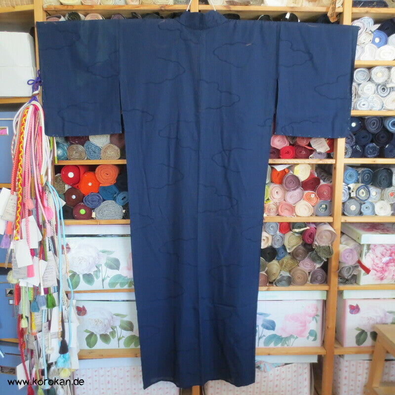 mustergewebte Wolken Rho Hitoe Kimono