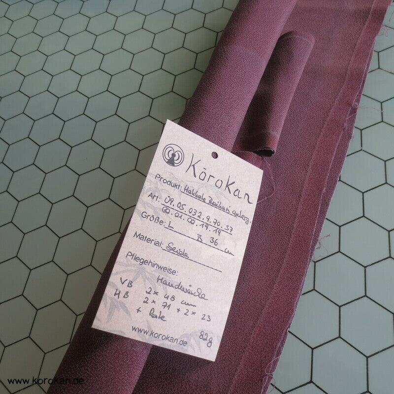 blass aubergine Hakkake Crepe de Chine Seide, Araihari