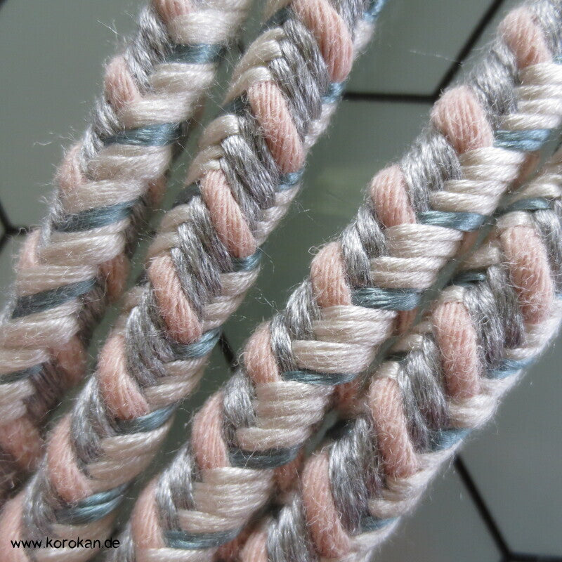 pastell handgeflochtener Haori Himo für Männer - Seide, rund, neu