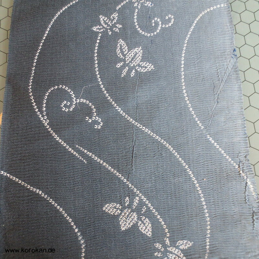 Flusswellen Itajime Shibori, Yukata Stoff, Baumwoll Krepp