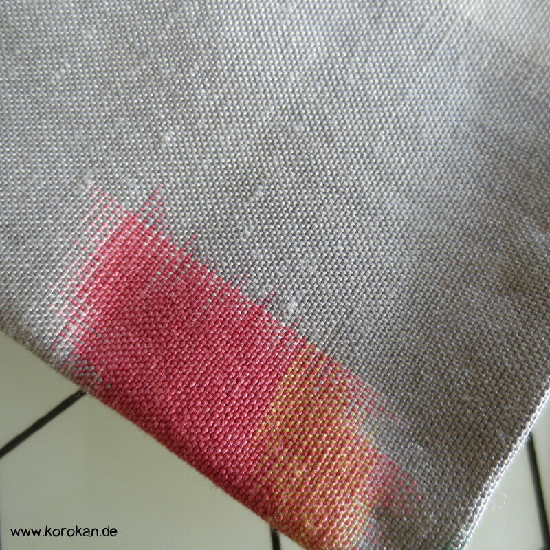 abstrakte Blüten Kasuri Tsumugi Seiden japanischer Alltags Kimono