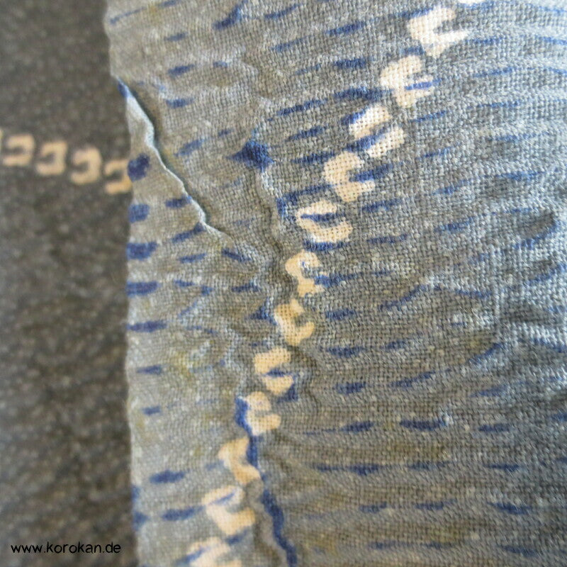 Flusswellen Itajime Shibori, Yukata Stoff, Baumwoll Krepp
