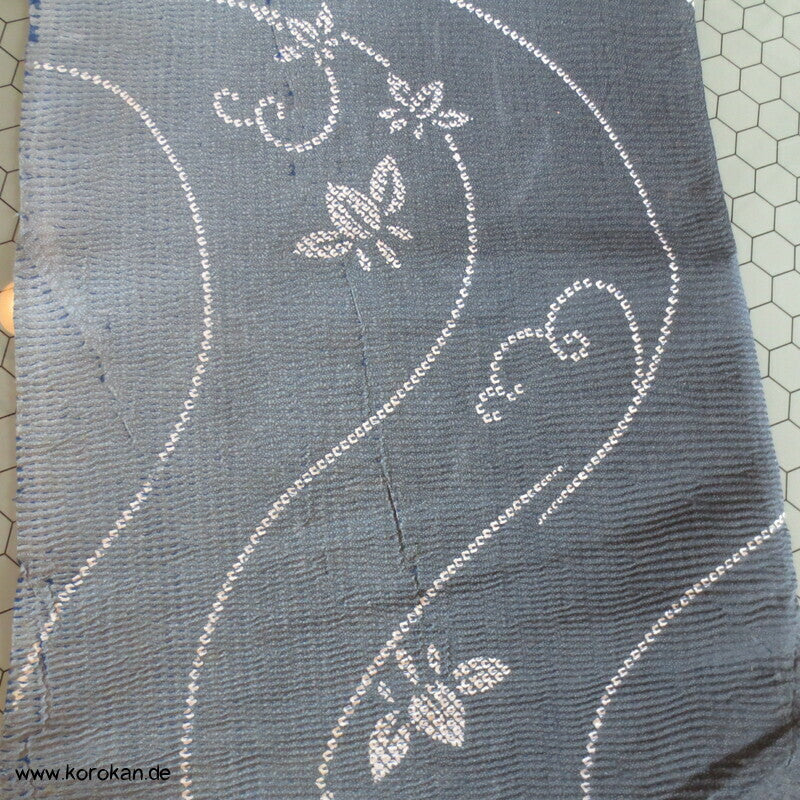 Flusswellen Itajime Shibori, Yukata Stoff, Baumwoll Krepp