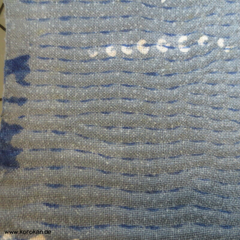 Flusswellen Itajime Shibori, Yukata Stoff, Baumwoll Krepp