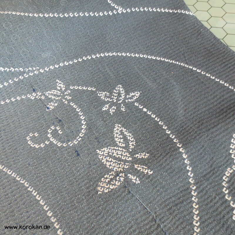 Flusswellen Itajime Shibori, Yukata Stoff, Baumwoll Krepp