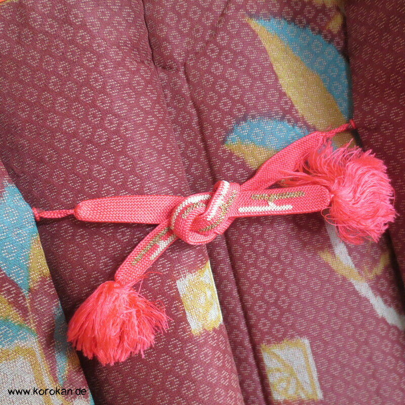 quadratische Morris Rosen Kimono Haori Jacke, Seiden Jacquard