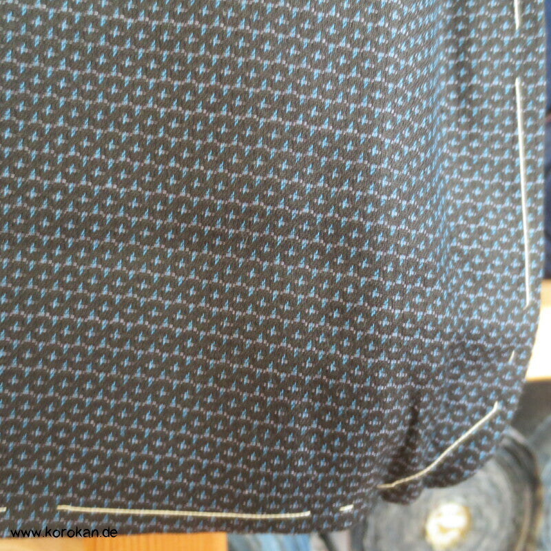 Lake Biwa Futter Kikko Kasuri Tsumugi Seiden Haori Kimono Jacke