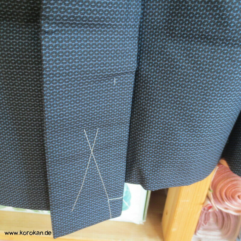 Lake Biwa Futter Kikko Kasuri Tsumugi Seiden Haori Kimono Jacke
