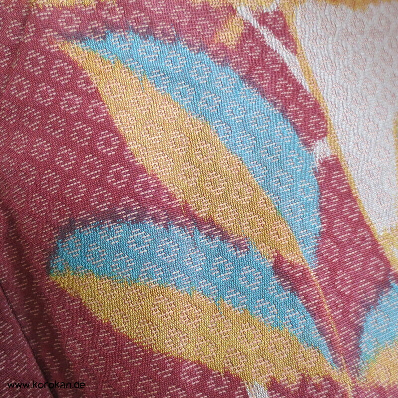 quadratische Morris Rosen Kimono Haori Jacke, Seiden Jacquard