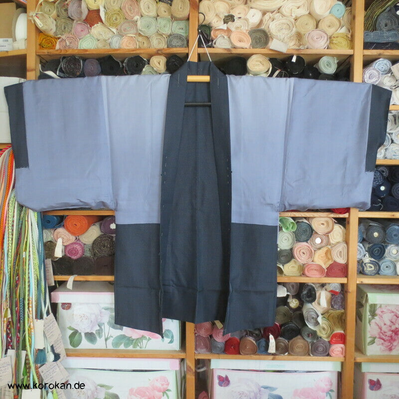 Lake Biwa Futter Kikko Kasuri Tsumugi Seiden Haori Kimono Jacke