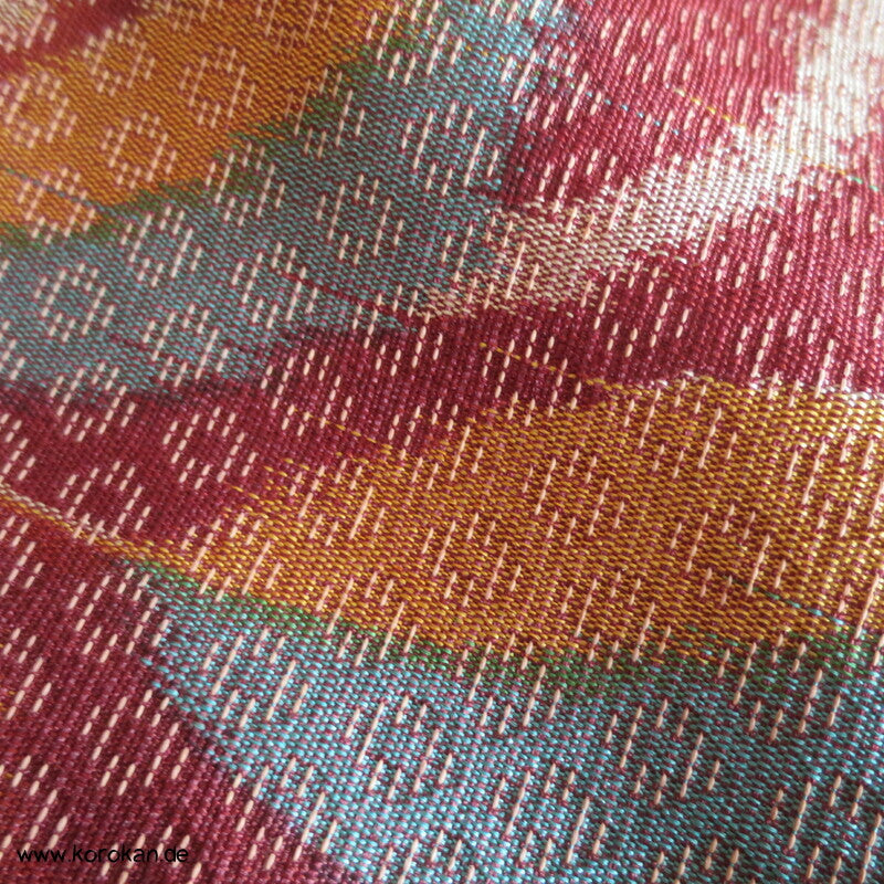 quadratische Morris Rosen Kimono Haori Jacke, Seiden Jacquard