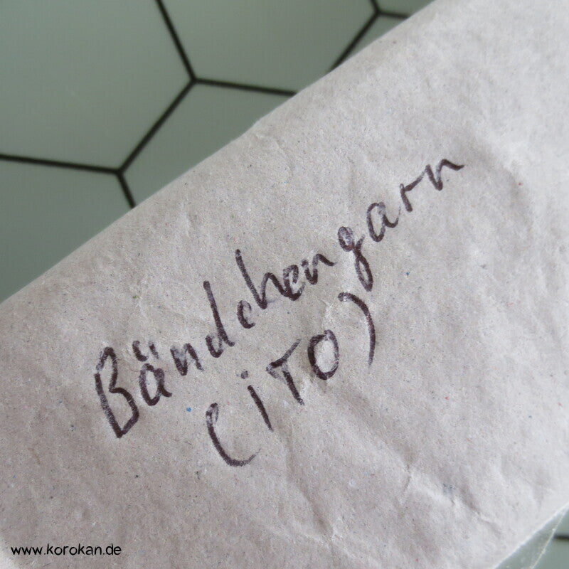 grau rosa ITO Bändchen Obijime, handgeflochtene Seide, neu