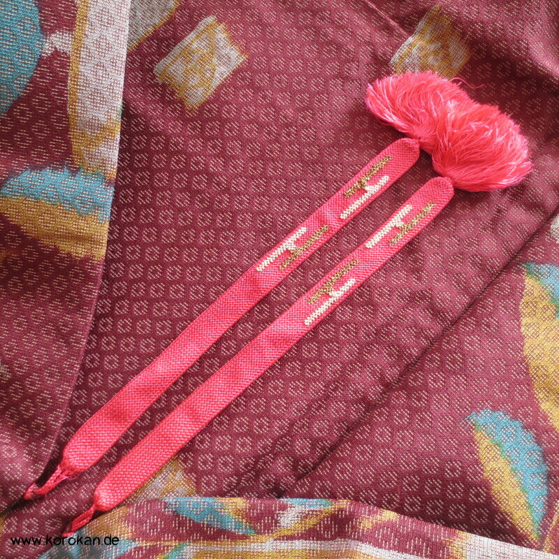 quadratische Morris Rosen Kimono Haori Jacke, Seiden Jacquard