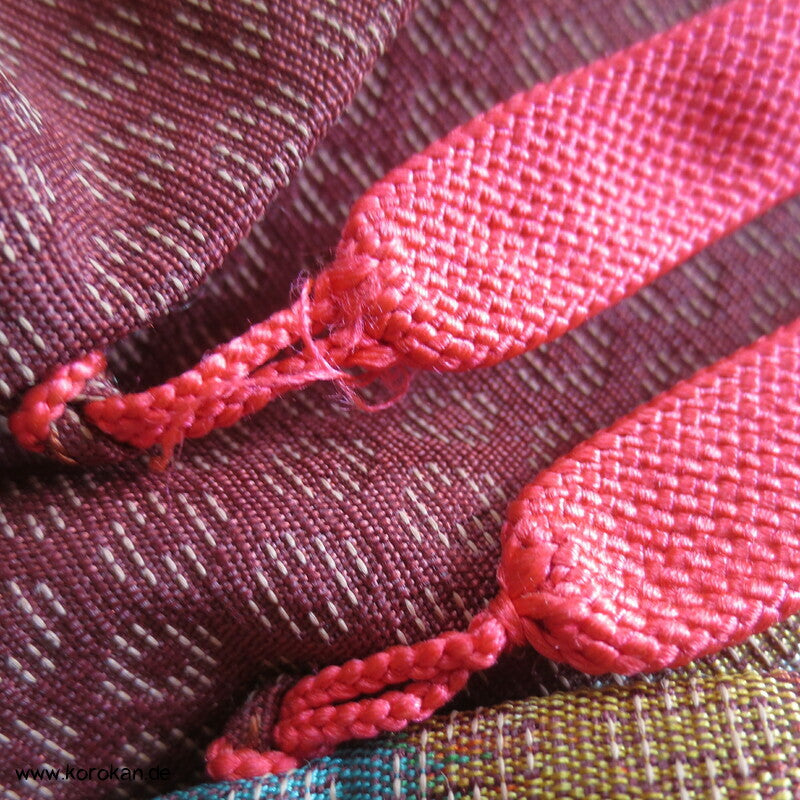 quadratische Morris Rosen Kimono Haori Jacke, Seiden Jacquard