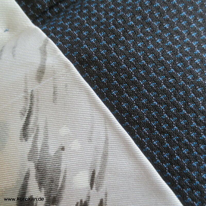 Lake Biwa Futter Kikko Kasuri Tsumugi Seiden Haori Kimono Jacke