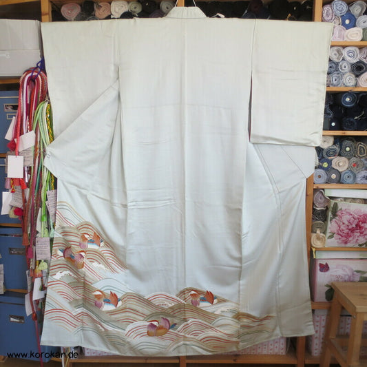Mandarinenten, goldbestickt Iro Tomesode Kimono