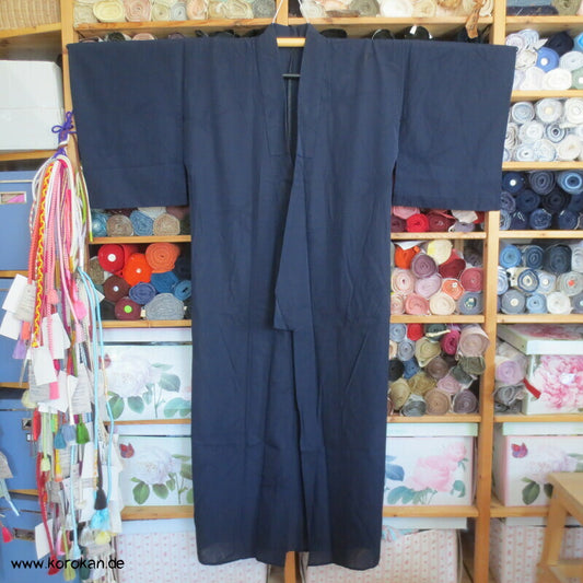 mitternachtsblauer Sha gewebter Kimono
