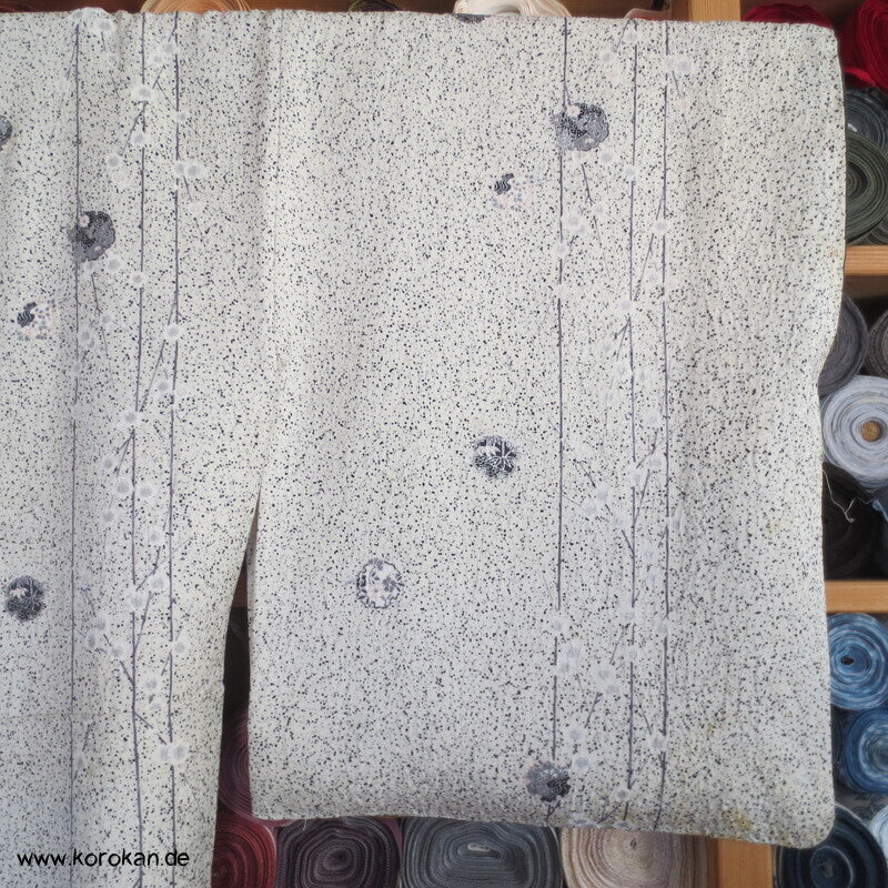 Schneesturm Komon Seidendamast Kimono