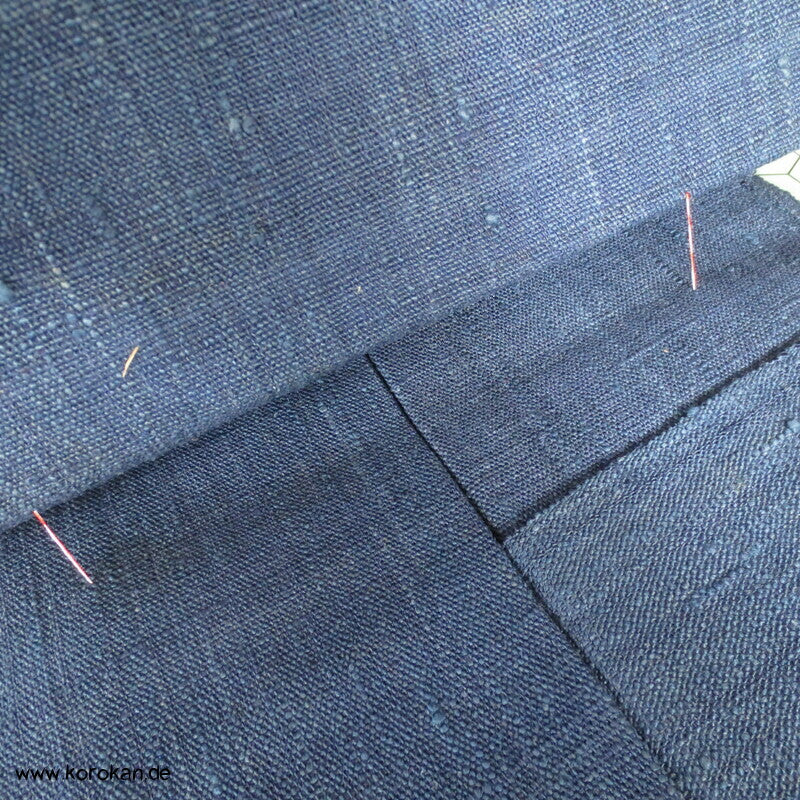 Primärfarben Nagoya Obi - grobe Mawata Tsumugi Seide, handgewebt